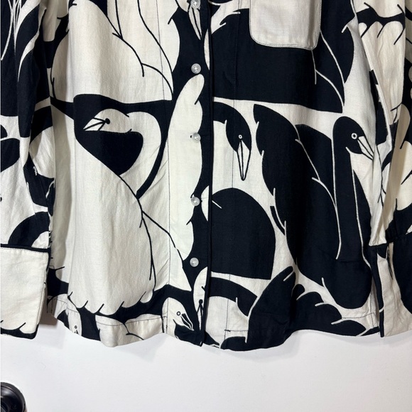 Cecilia Pettersson for Anthropologie Flannel Button-Down Pajama Top Size Small - Picture 4 of 13